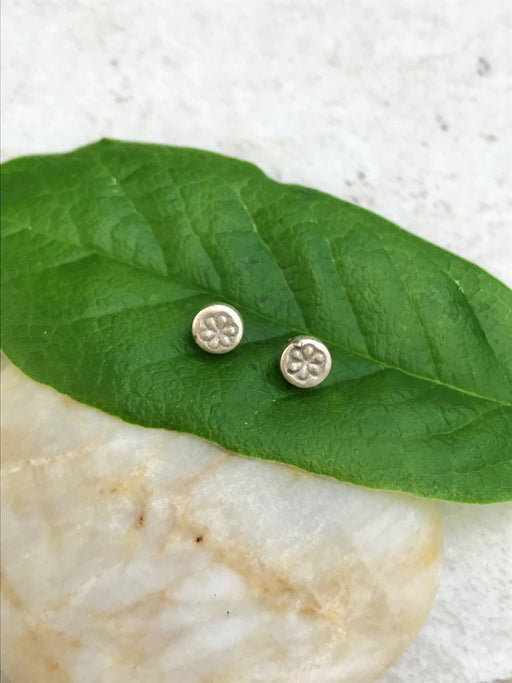 Round Flower Posts  | Sterling Silver Stud Earrings | Light Years