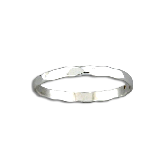 Hammered Band Ring | Sterling Silver Size 6 7 8 9 | Light Years Jewelry
