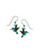 Emerald Hummingbird Dangles | Sterling Silver Earrings | Light Years
