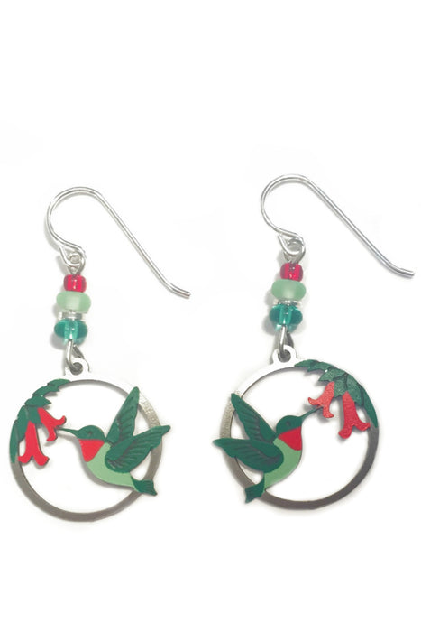 Hummingbird & Flower Earrings by Sienna Sky | Light Years Jewelry