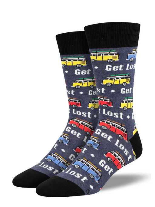 Get Lost Men's Crew Socks | Gifts & Accessories | Light Years Jewelry