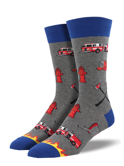 Firefighter Men's Crew Socks | Gifts & Accessories | Light Years Jewelry