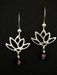Lotus & Swarovski Crystal Dangles | Sterling Silver | Light Years Jewelry