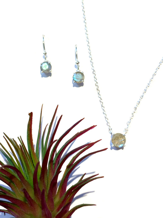 Cut Gemstone Dangles | Labradorite | Sterling Silver Earrings | Light Years Jewelry