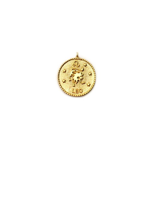 Zodiac Medallion Necklace | Leo | Gold Plated Chain Pendant | Light Years 