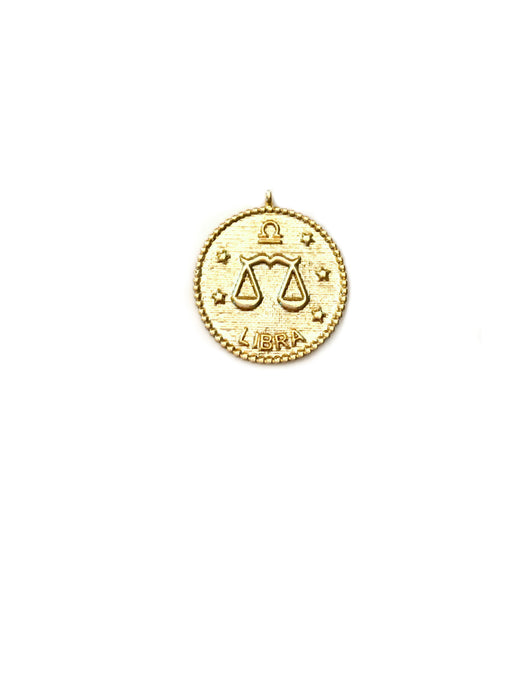Zodiac Medallion Necklace | Libra | Gold Plated Chain Pendant | Light Years 