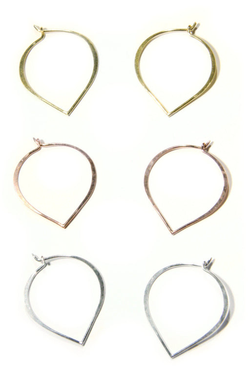 Lotus Petal Hoops | Silver, Gold, Rose Gold | Light Years Jewelry