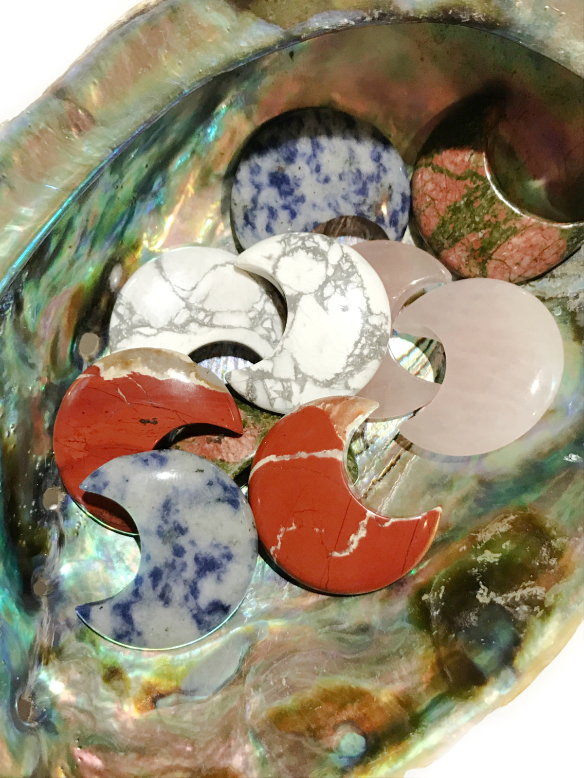 Carved Stone Crescent Moon | Gemstone Statue | Light Years Jewelry