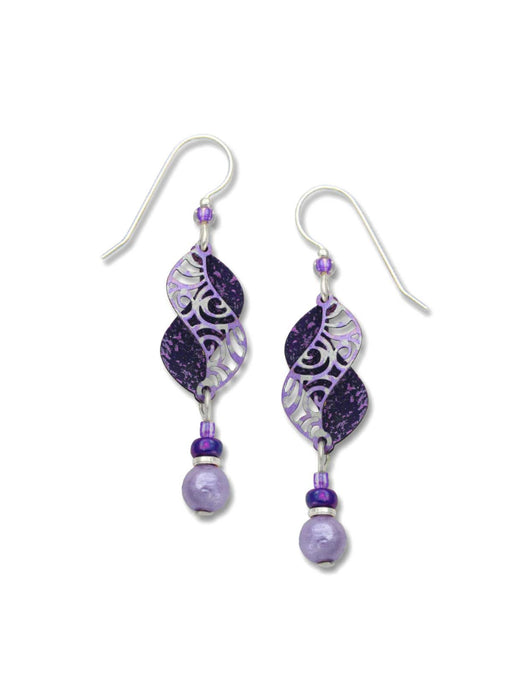Swirled Violet Curve Earrings by Adajio | Sterling Silver | Light Years