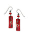 Red Column Earrings by Adajio | Sterling Silver USA Dangles | Light Years
