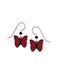 Red Lacewing Butterfly Dangles | Sterling Silver Earrings | Light Years