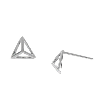 Triangular Pyramid Posts | Sterling Studs Earrings | Light Years Jewelry