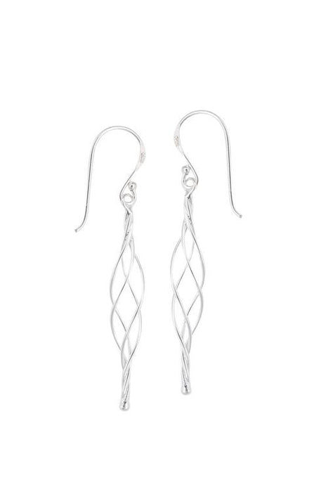 Silver Twist Drop Earrings, $14 | Sterling Silver | Light Years Jewelry