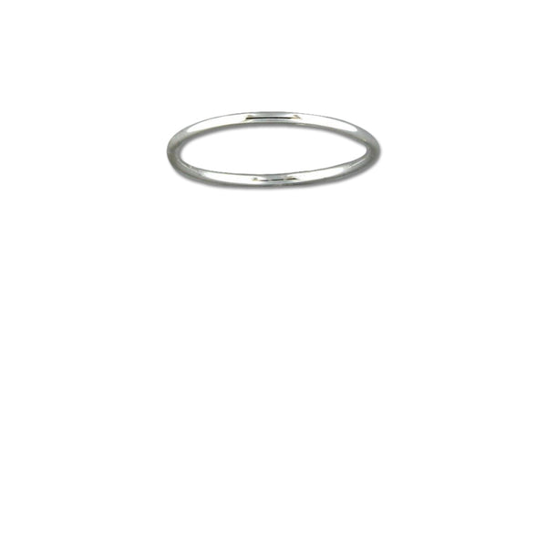 Thin Rounded Band | Sterling Silver Size 3 4 5 6 7 8 9 10 | Light Years