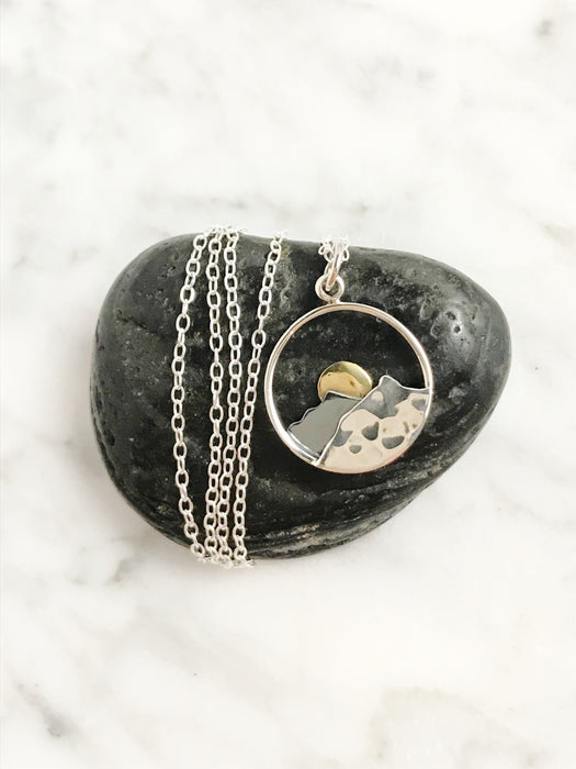 Sunshine Mountain Necklace | Sterling Silver Chain | Light Years Jewelry