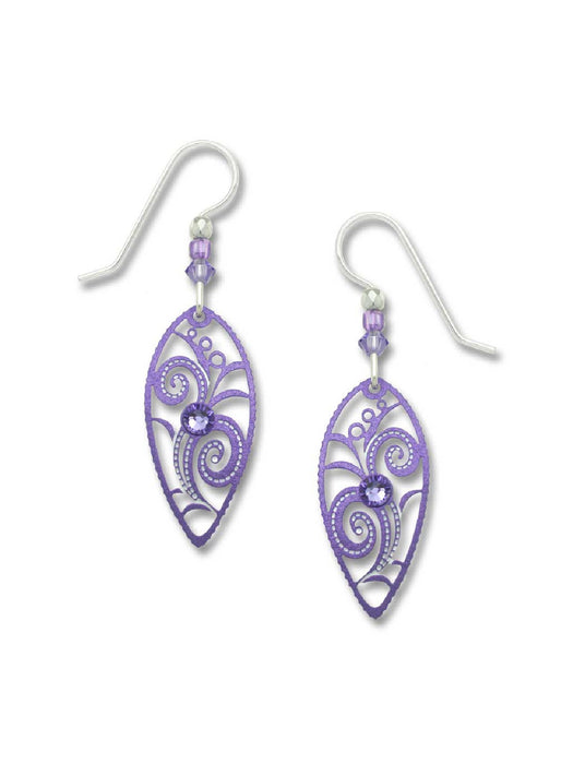 Purple Filigree Earrings by Adajio | Sterling Silver USA | Light Years