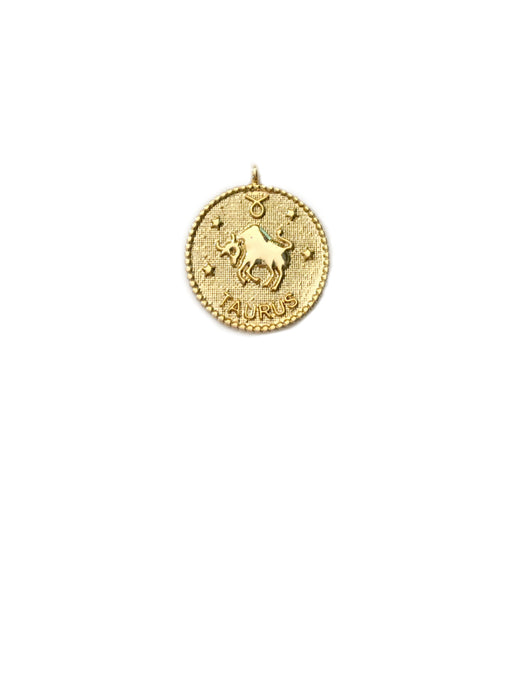Zodiac Medallion Necklace | Taurus | Gold Plated Chain Pendant | Light Years 