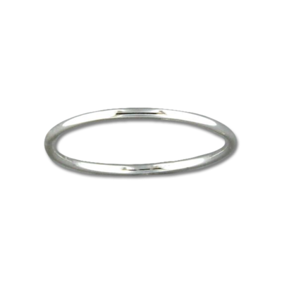 Thin Rounded Band Ring | Sterling Silver Size 3 4 5 6 7 8 9 10 | Light Years