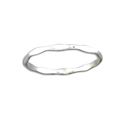 Thin Sterling Silver Hammered Band | Size 5 6 7 8 9 10 | Light Years