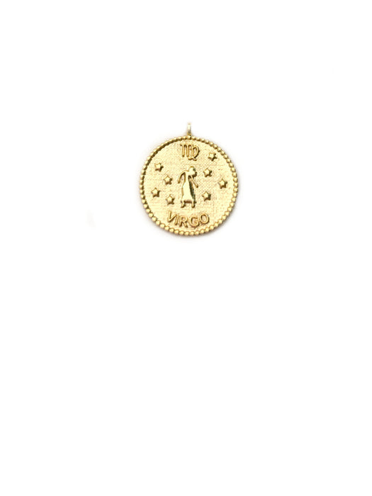 Zodiac Medallion Necklace | Virgo | Gold Plated Chain Pendant | Light Years 