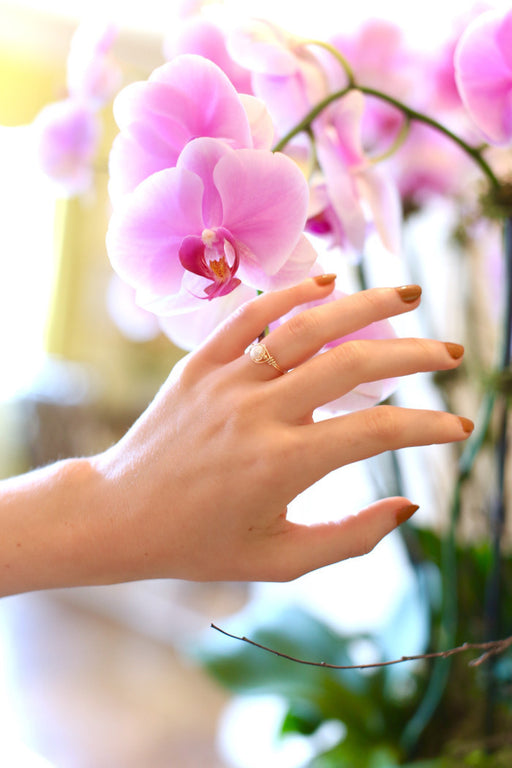 Wrapped Pearl Ring | Sterling Silver 5 6 7 8 9 | Light Years Jewelry